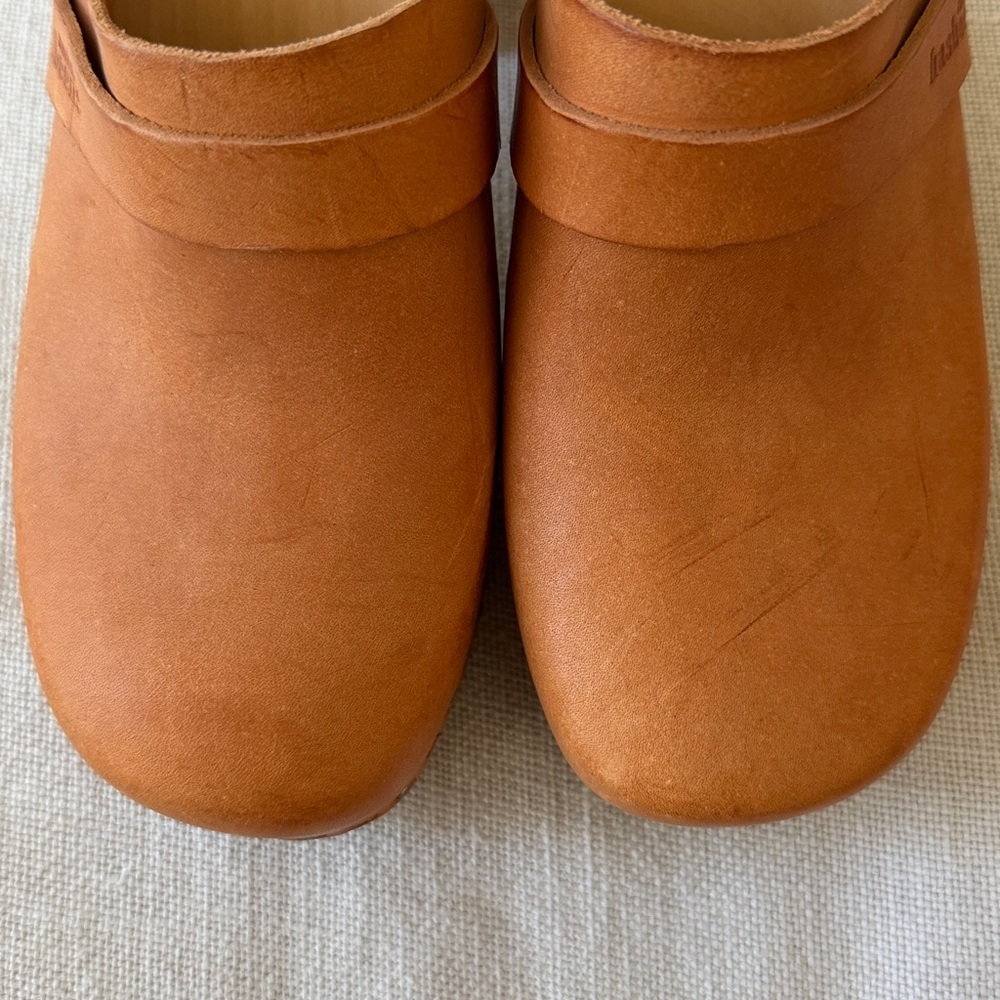 Free People Swedish Hasbeens NWT Louise Slip In Nature Clog Sandal Retro Love 🌸 - Picture 14 of 14